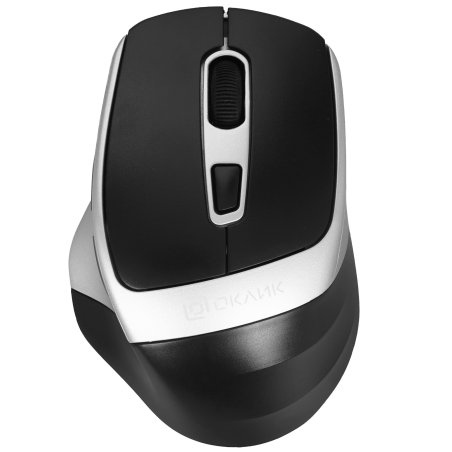 Мышь беспроводная Oklick 516MW черный/серебристый, 1600 dpi, радиоканал, Bluetooth, USB, кнопки - 6