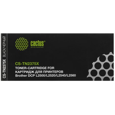 Картридж лазерный Cactus CS-TN2375X черный (5200стр.) для Brother DCP L2500/L2520/L2540/L2560