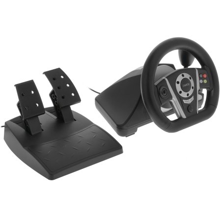 Игровой руль Dialog GW-135VR GranTourismo - эф.вибрации, 2 педали, рычаг ПП, PC USB
