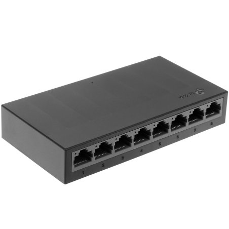 Коммутатор 8 ports Giga Unmanaged switch, 8 10/100/1000Mbps RJ-45 ports, plastic shell, desktop and wall mountable