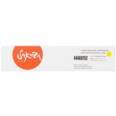 Картридж Sakura 44469752 для OKI C510/530/MC561, желтый, 5000 к.