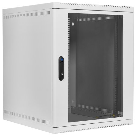 Шкаф телеком. настен, 15U, 600x650, дверь стекло (ШРН-15.650) (1 коробка)