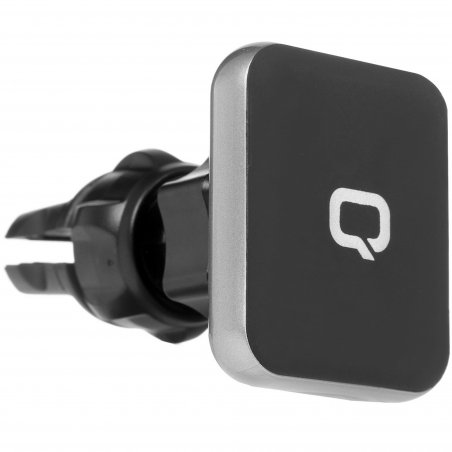 Автомобильный держатель для смартфонов Qumo MagFix, с креплением на решетку воздуховода и на панель (в комплекте), черный