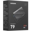 Внешний SSD Samsung T9, 4TB, USB 3.2 Gen 2x2 Type-C, R/W 2000/2000, черный