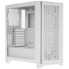 Компьютерный корпус без блока питания Corsair iCUE 4000D RGb Airflow, Midi-Tower, TG, 3x120мм RGb, 1xUSB-A 3.2, 1xUSB 3.2 Type-C, E-ATX, ATX, mATX, mITX белый