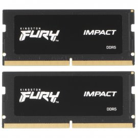Оперативная память Kingston Fury Impact, DDR5, 32GB (2x16GB), 5600MHz, CL40, SO-DIMM