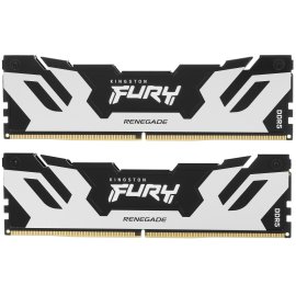 Оперативная память Kingston Fury Renegade, DDR5, 32Gb (2x16Gb), 7200MHz, CL38, DIMM, с радиатором, серебристый/черный