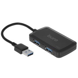 Разветвитель USB 2.0 Buro BU-HUB4-U2.0 4порт. черный