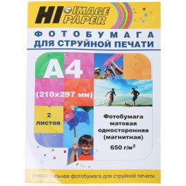 Фотобумага матовая односторонняя (Hi-image paper) A4, 170 г/м, 100 л.