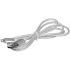 Кабель Rexant USB-Lightning 1 м, серебристая нейлоновая оплетка