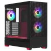Компьютерный корпус без блока питания Fractal Design Pop Air RGb Magenta Core TG Clear Tint, Midi-Tower, 3x120мм RGb, 2xUSB-A 3.2 ATX, mATX, mITX черный/магента