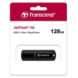 Флешка USB Transcend JetFlash 700 (TS128GJF700), 128Gb, USB 3.0, R/W 70/30, черный