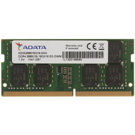 Оперативная память ADATA, DDR4, 16GB (1x16GB), 2666MHz, CL19, SO-DIMM
