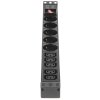 Блок розеток горизонтальный ExeGate ServerPro PDU-19H008 Al-5C135S-C14-SW, 19", 1U, Алюминий, 5 IEC 320 C13, 5 Schuko, С14, выкл. с подсветкой, черный