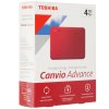 Внешний HDD 2.5" Toshiba Canvio Advance, 4TB, USB 3.2 Gen 1 Type-A, 5400 rpm, красный