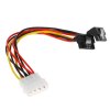 Кабель-переходник питания Vention MOLEX 4pin M / 2 x SATA 15pin F угол 90 - 0.15м KDCBB