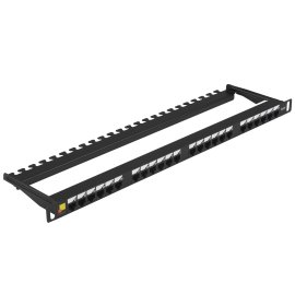 Патч-панель LANMASTER компактная 24 порта, UTP, кат.6, 0.5U