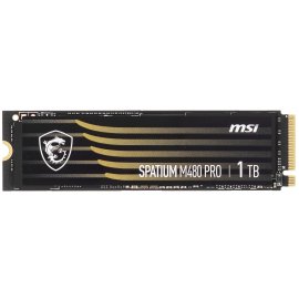 Накопитель SSD MSI SPATIUM M480 PRO, 1000Gb, M.2 2280, PCIe 4.0 x4, NVMe, R/W 7400/6000