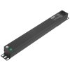 Блок розеток горизонтальный ExeGate ServerPro PDU-19H607 Al-6S-C14-SW-SPD1, 19", 1U, Алюминий, 6 Schuko, С14, выкл. с подсветкой, SPD1, черный