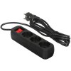 Удлинитель Defender с заземлением G330 Выключатель, 3.0 м, 3 розетки