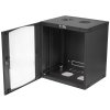 Шкаф настенный Lanmaster Next TWT-CBWNG-12U-6X4-BK 12U 550x450 мм пер. дв. стекл съемные бок. пан. 60 кг черный