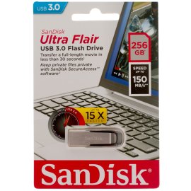 Флешка USB 256Gb SanDisk CZ73 Ultra Flair, USB 3.0, Metal