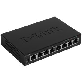 Коммутатор D-Link DGS-1008P/F3A, 8×1 Гбит/с, неуправляемый