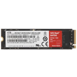 Накопитель SSD WD Red SN700 WDS400T1R0C, 4Tb, PCIe 3.0 x4, M.2 2280, NVMe, R/W 3400/3100
