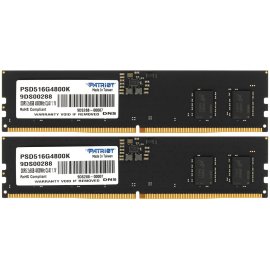 Оперативная память Patriot Signature, DDR5, 16GB (2x8 GB), 4800 MHz, CL40, DIMM