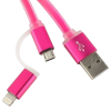 Кабель USB2.0 Cablexpert CC-mAPUSB2pk1m, AM/microBM 5P - iPhone lightning, 1м, комбо кабель, алюминиевые разъемы, розовый, блистер