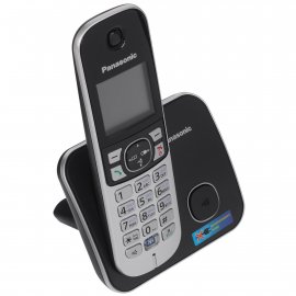 Телефон беспроводной (DECT) Panasonic KX-TG6811RUB черный Беспроводной DECT,40 мелодий,телефонный справочник 120 зап.