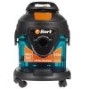 Строительный пылесос Bort BSS-1415-Aqua черный/синий, 200/1400 Вт, уборка сухая/влажная, пылесборник мешок/контейнер, 15 л
