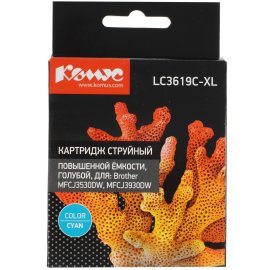 Картридж Brother струйный LC3619XLC голубой повышенной емкости 1500 стр. для MFC-J3530DW, MFC-J3930DW