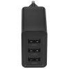 Сетевое зарядное устройство Vention на 3 порта USB 2.4A черный