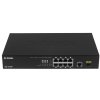 Коммутатор D-Link DGS-1010MP/A1A, L2 Unmanaged Switch with 9 10/100/1000Base-T portsand 1 1000Base-X SFPports(8 PoE ports 802.3af/802.3at (30 W), PoE Budget 125 W)