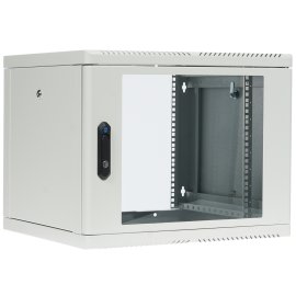 Шкаф телекоммуникационный настенный разборный 9U (600 × 520), съемные стенки, дверь стекло