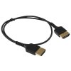 Кабель HDMI Wize WAVC-HDMIUS-0.5M 0.5 м, v.2.0, 19M/19M, 4K/60 Hz 4:4:4, 36 AWG, HDCP 2.2,ультратонкий, позол.разъемы, черный, пакет