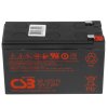Батарея CSB серия GP, GP1272, напряжение 12В, емкость 7.2А·ч (разряд 20 часов), макс. ток разряда (5 сек.) 100А, ток короткого замыкания 304А, макс. ток заряда 2.8A, свинцово-кислотная типа AGM, клеммы F1, ДxШxВ 150.9x64.8x98.6мм., вес 2.4кг., срок службы