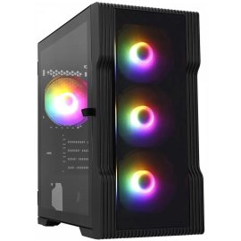 Компьютерный корпус ZALMAN P10, MATX, черный, WINDOW, 2x3.5", 3x2.5", 1xUSB TYPE-C, 1xUSB 3.0, REAR 1x120мм ARGb