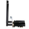 Адаптер 11AX 3000Mbps dual-band PCI-E adapter, 2402Mbps at 5G and 574Mbps at 2.4G, support Bluetooth 5.0, WPA2 encryption, two external Antennas.