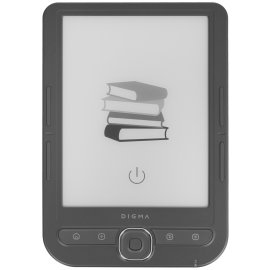 Электронная книга Digma Syne 6" E-ink HD Pearl 758x1024 600MHz 128Mb/4Gb/SD/microSDHC/подсветка дисплея темно-серый (в компл.:обложка)