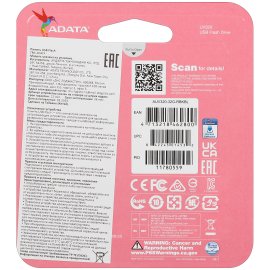 Флешка USB ADATA C008 (AC008-32G-RWE), 32Gb, USB 2.0, R/W 15/5, белый/синий