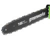 Цепная пила Greenworks GD40CS18K4 аккум. дл.шины:16" (40cm) 1аккум. 4А·ч ЗУ (2005807UB)
