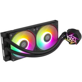 Система водяного охлаждения PcCooler DA240 BK ARGb Soc-AM5/AM4/1200/1700/1851 черный 4-pin Al+Cu 270W Ret (DA240-BKAWXX-GL)