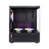Компьютерный корпус 1STPLAYER MIKU Mi2-A ARGb черный mATX 3x120мм ARGb fans Mi2-A-BK-2FC7R-1FC7