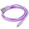 Кабель Defender F207, USB 2.0 (AM) - Apple Lightning (M), 1метр, 2.4А, силиконовая оплетка, фиолетовый.