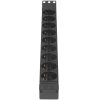 Блок розеток горизонтальный ExeGate ServerPro PDU-19H903 Al-9S-EU2, 19", 1U, Алюминий, 9 Schuko, кабель с евровилкой VDE-250V-16A-3*1.5мм2, 2 метра, черный