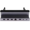 Док-станция для ноутбука Lyambda LIN-07 Type-C 11 в 1 Multimedia DUAL Hdmi /Type-C /Usb 3.0/RJ45/AUX 3.5/SD/TF Aluminum Gray