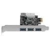 Контроллер ExeGate EXE-367 PCI-E 2.0, 3*USB 3.0 ext + 1*USB 3.0 int, разъем доп.питания (OEM)
