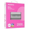 Внешний SSD ADATA SD810, 2TB, USB 3.2 Gen 2x2 Type-C, R/W 2000/2000, серебристый